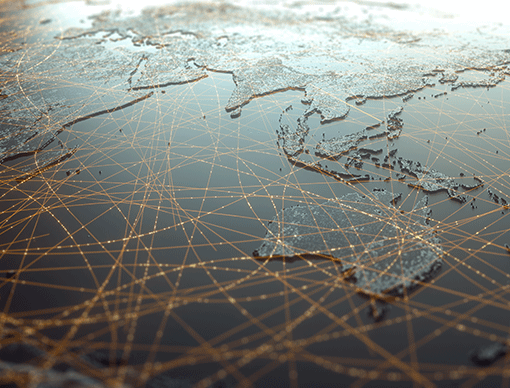 Lines connecting on map Lines connecting on map