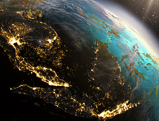 view of world from space view of world from space