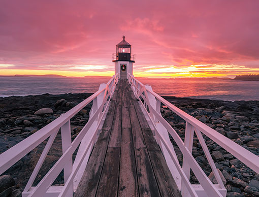 lighthouse at sunset